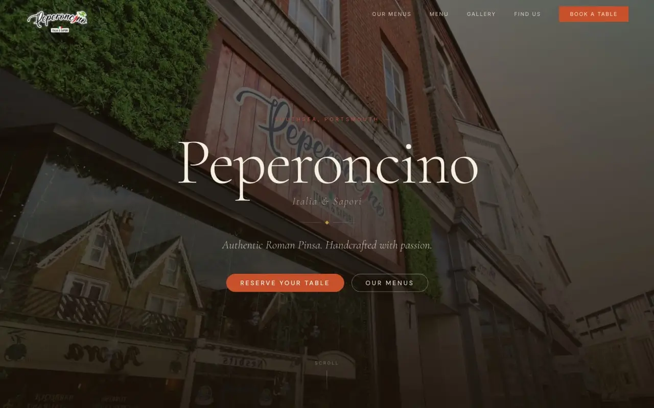 Peperoncino's website, built by us